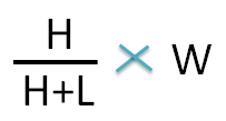 Formula for calculation of higher concentration required for alligation