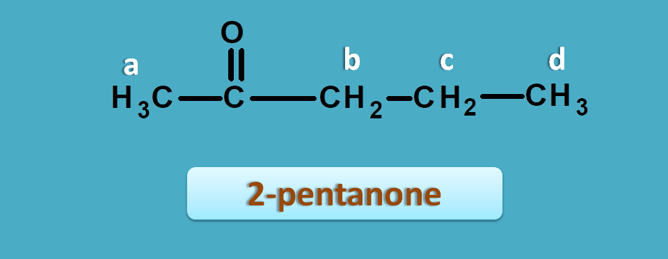 NMR signals of 2-pentanone