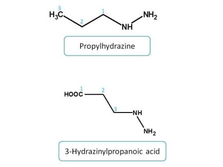 IUPAC naming of hydrazines