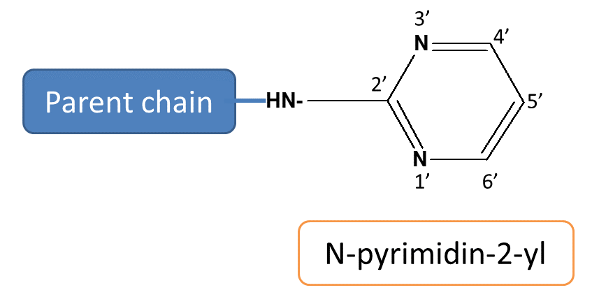 N-pyrimidin-2-yl ring in sulfadiazine