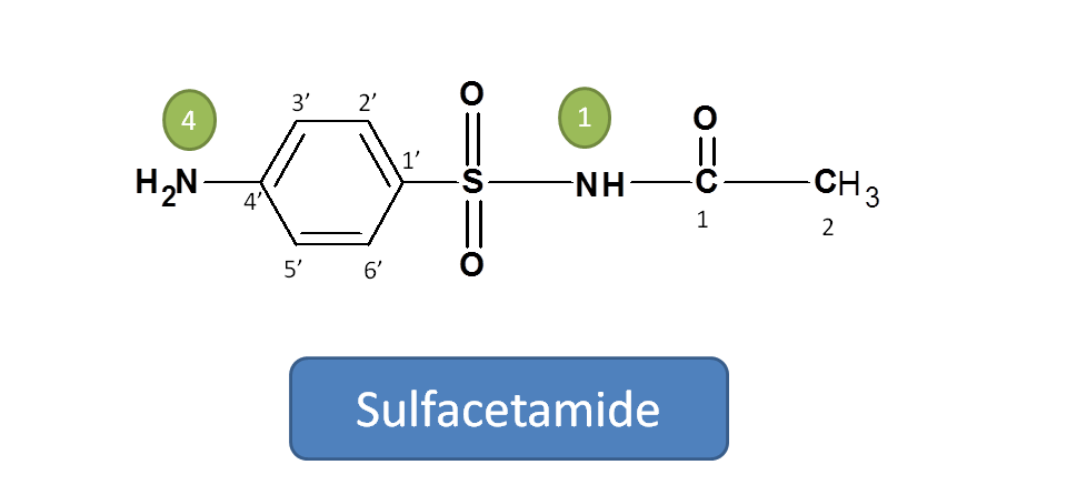 Structure of sulfacetamide