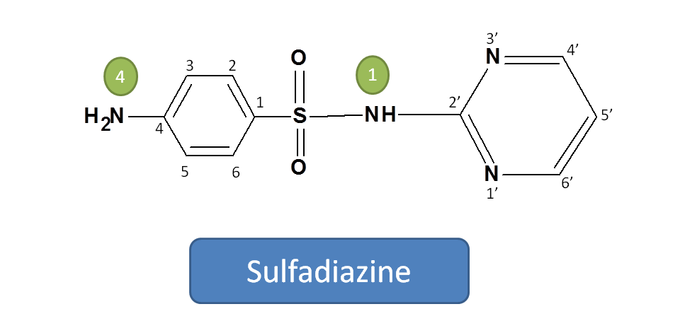 Structure of sulfadiazine