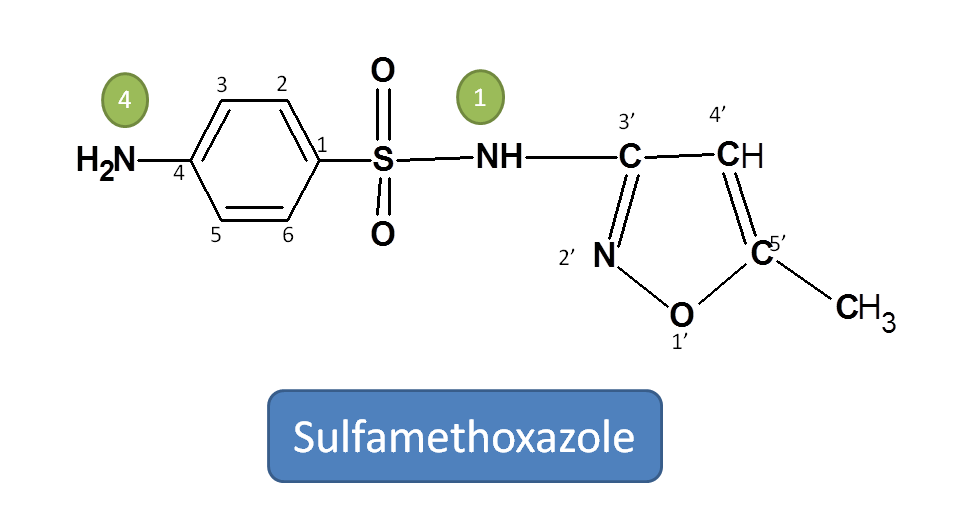 Structure of sulfamethoxazole