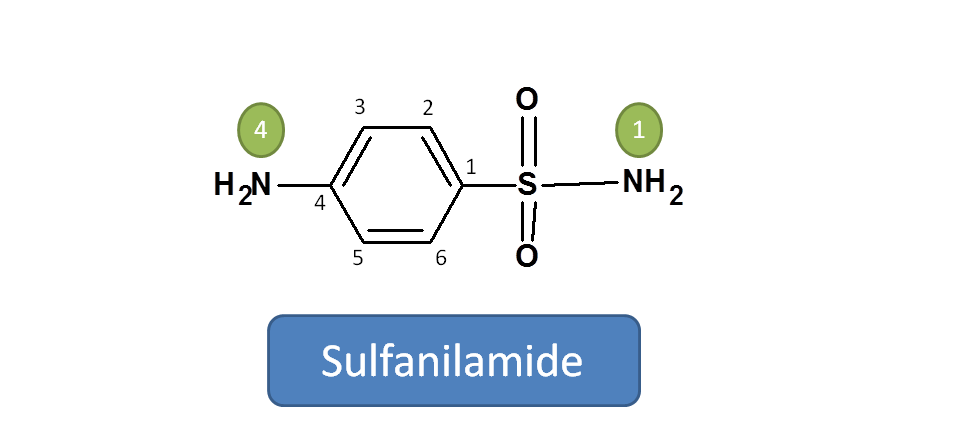 Structure of sulfanilamide