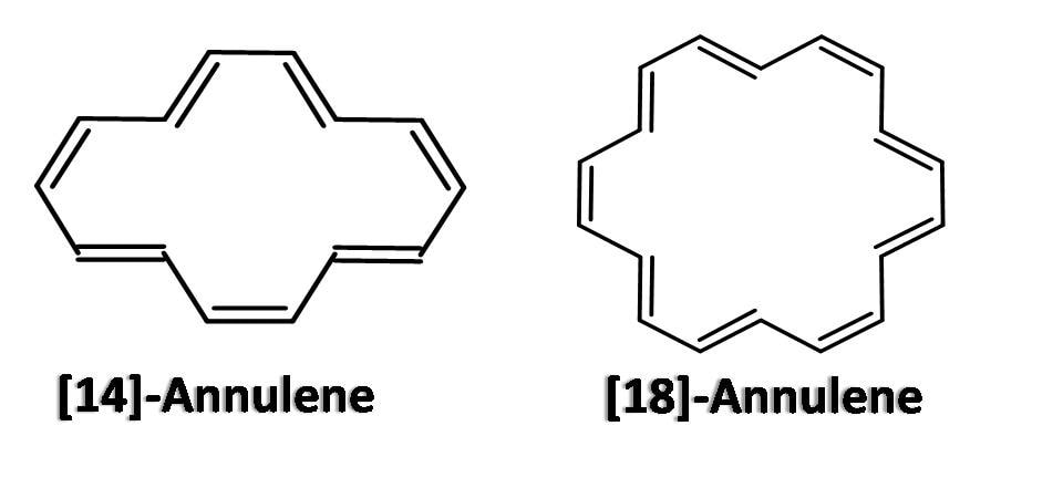 14 and 18 annulene