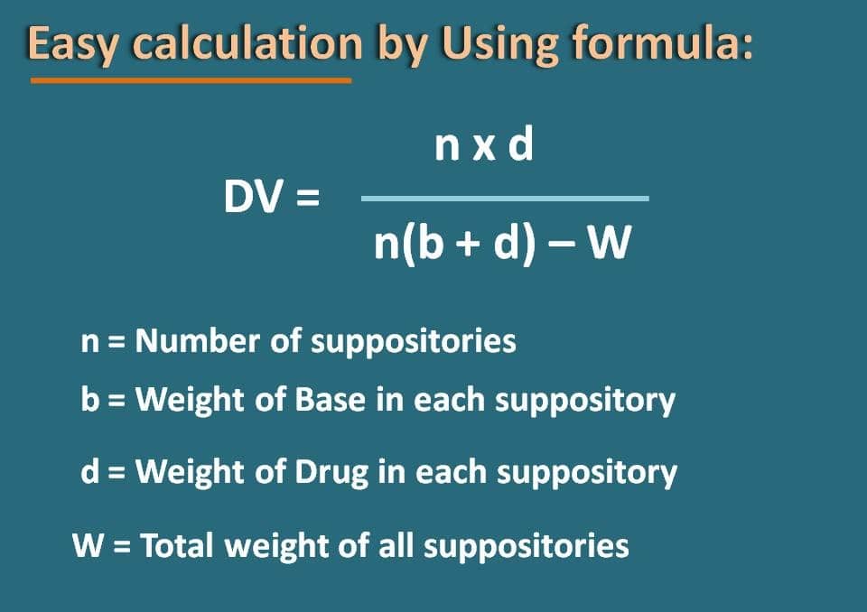 easy formula for calculation of displacement value