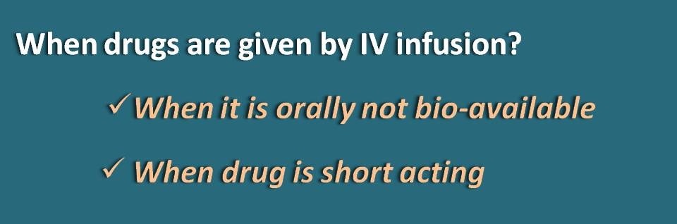 Purpose of IV infusion