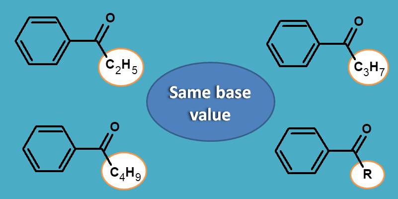 phenones with same base value