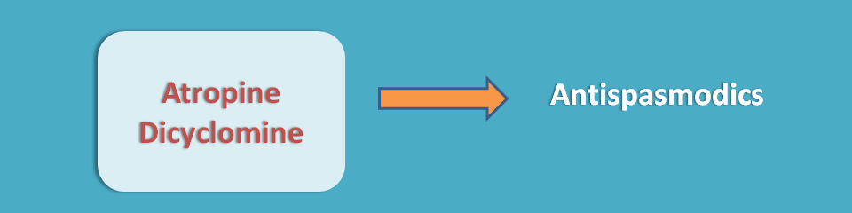anticholinergics as antispasmodics