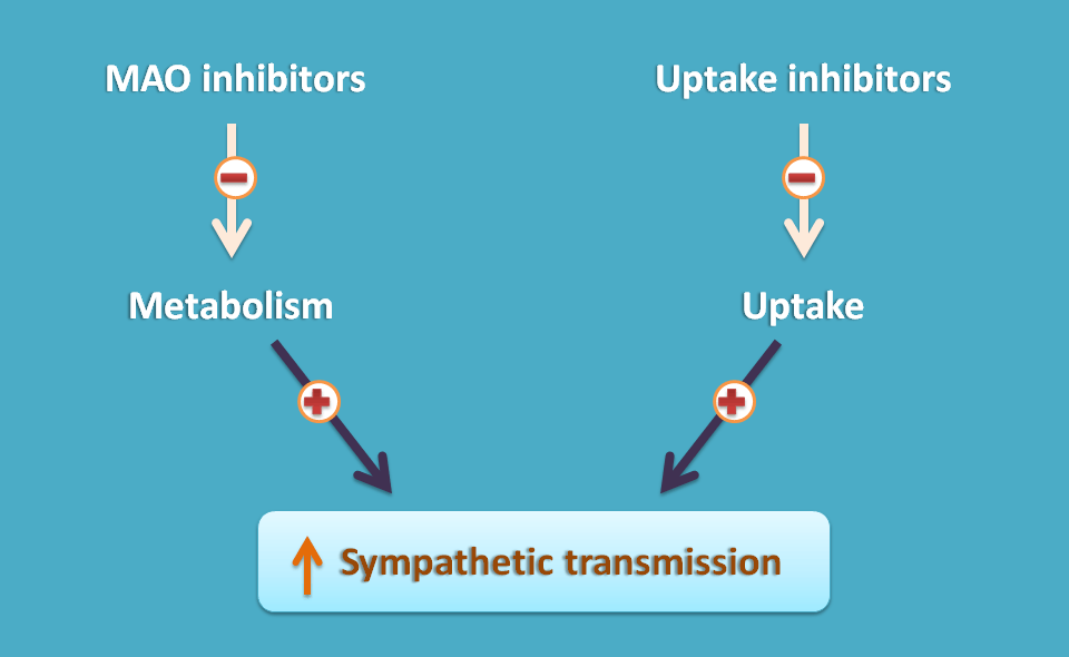 drugs increasing adrenergic transmission