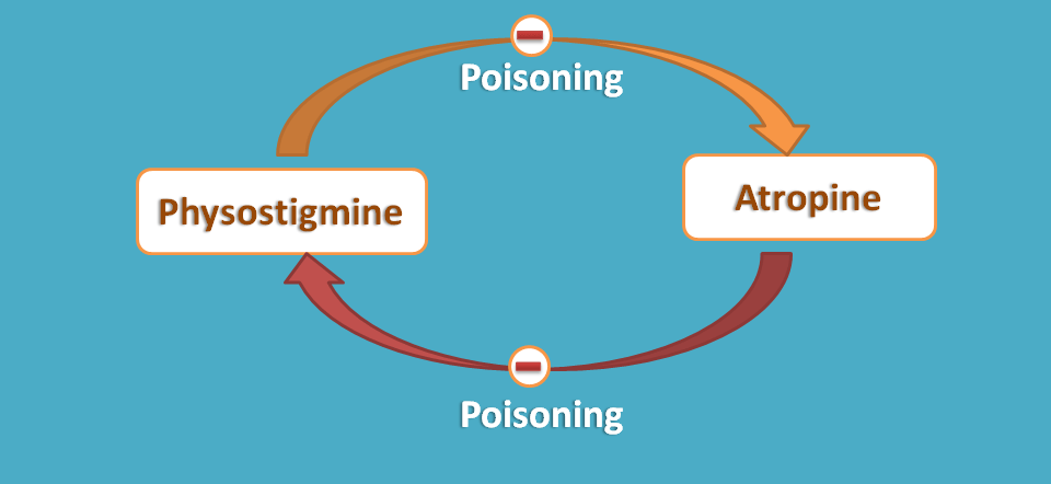 physostigmine for atropine poisoning